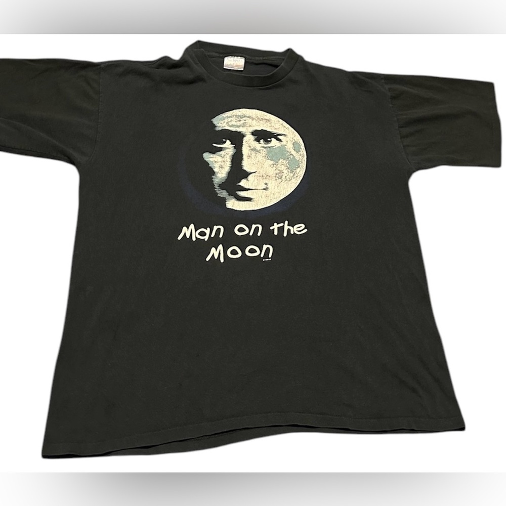 Vtg 1999 Man On The Moon Movie Promo T Shirt XL 90s Andy Kaufman Jim Carrey